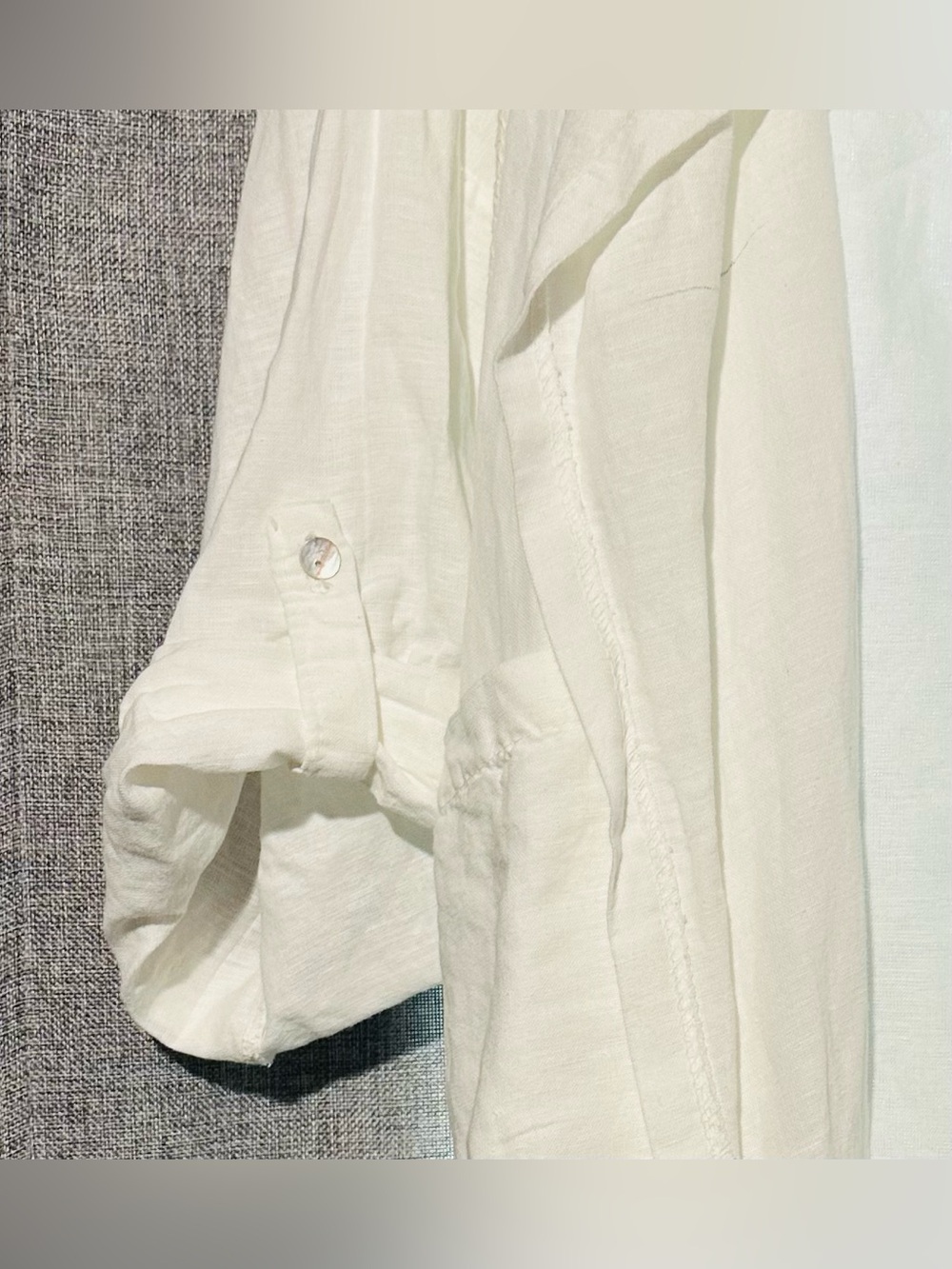 NWOT Coral Bay 100% Linen Open Front Boho Drawstring Duster Coastal Summer Layer - Picture 2 of 8